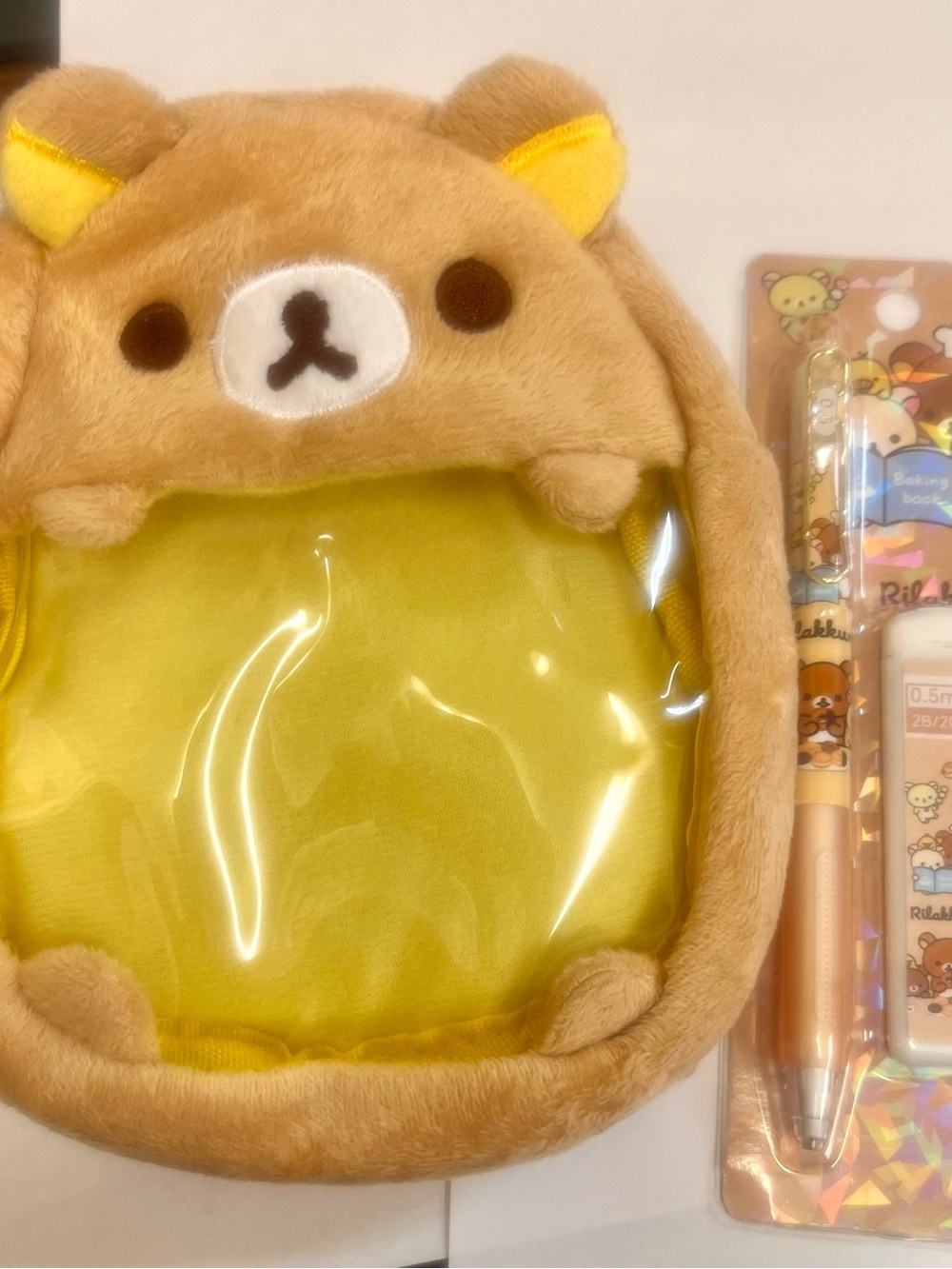 Rilakkuma pouch with mechanical pencil
